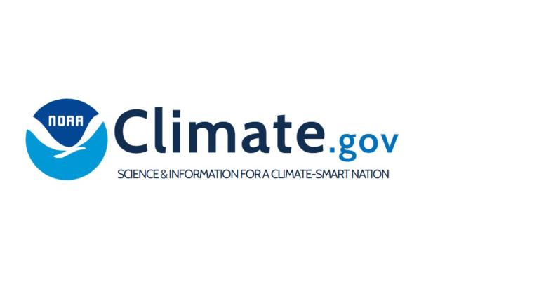 NOAA Climate.gov logo with the tagline "Science & Information for a Climate-Smart Nation" on a white background.