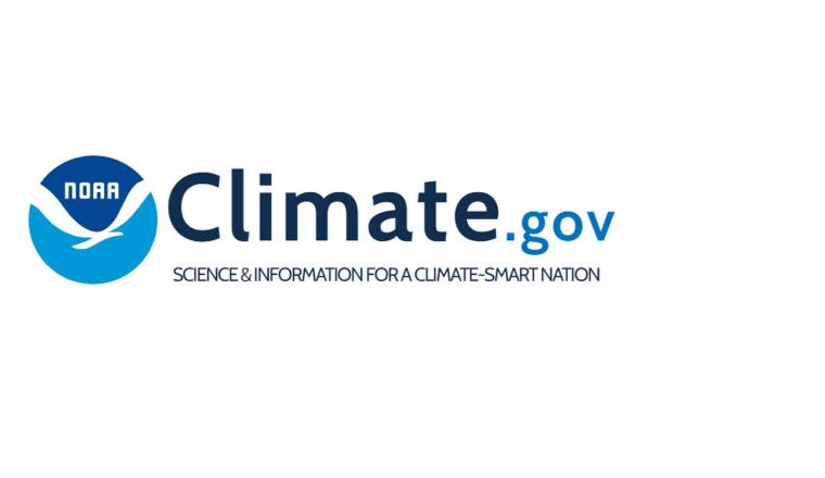 NOAA Climate.gov logo with the tagline "Science & Information for a Climate-Smart Nation" on a white background.